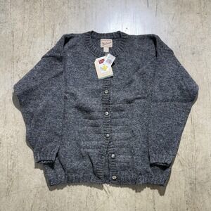 Woolrich Sweater Womens Large Gray Button Front Knit Cardigan Outdoor Warm